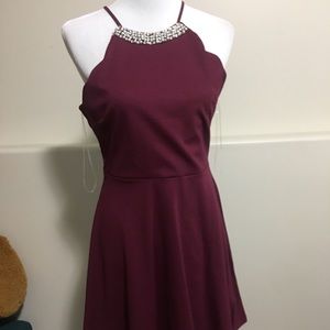 Burgundy dress